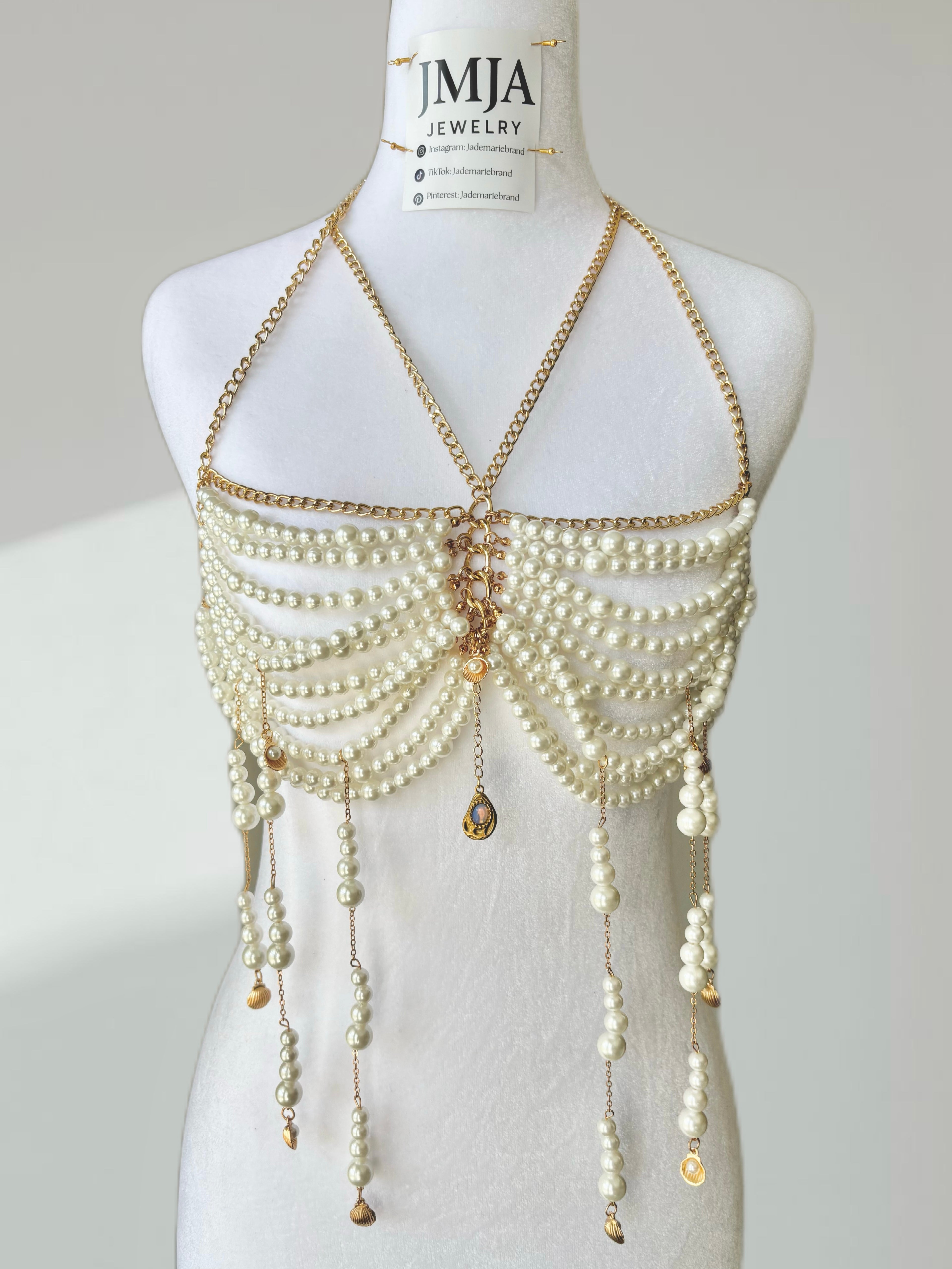 Mrs. Elaine’s Pearls: Beaded Bralette