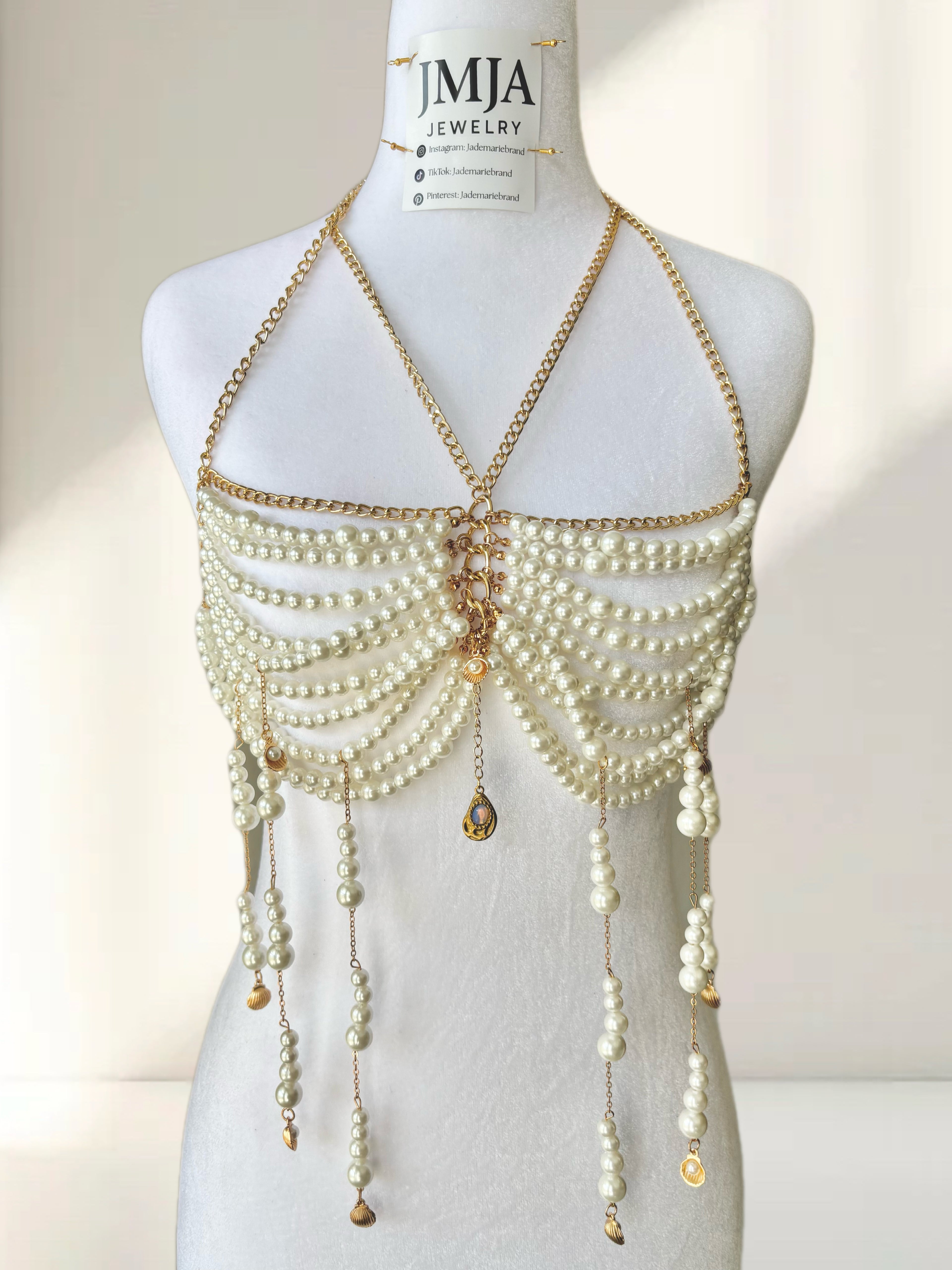 Mrs. Elaine’s Pearls: Beaded Bralette