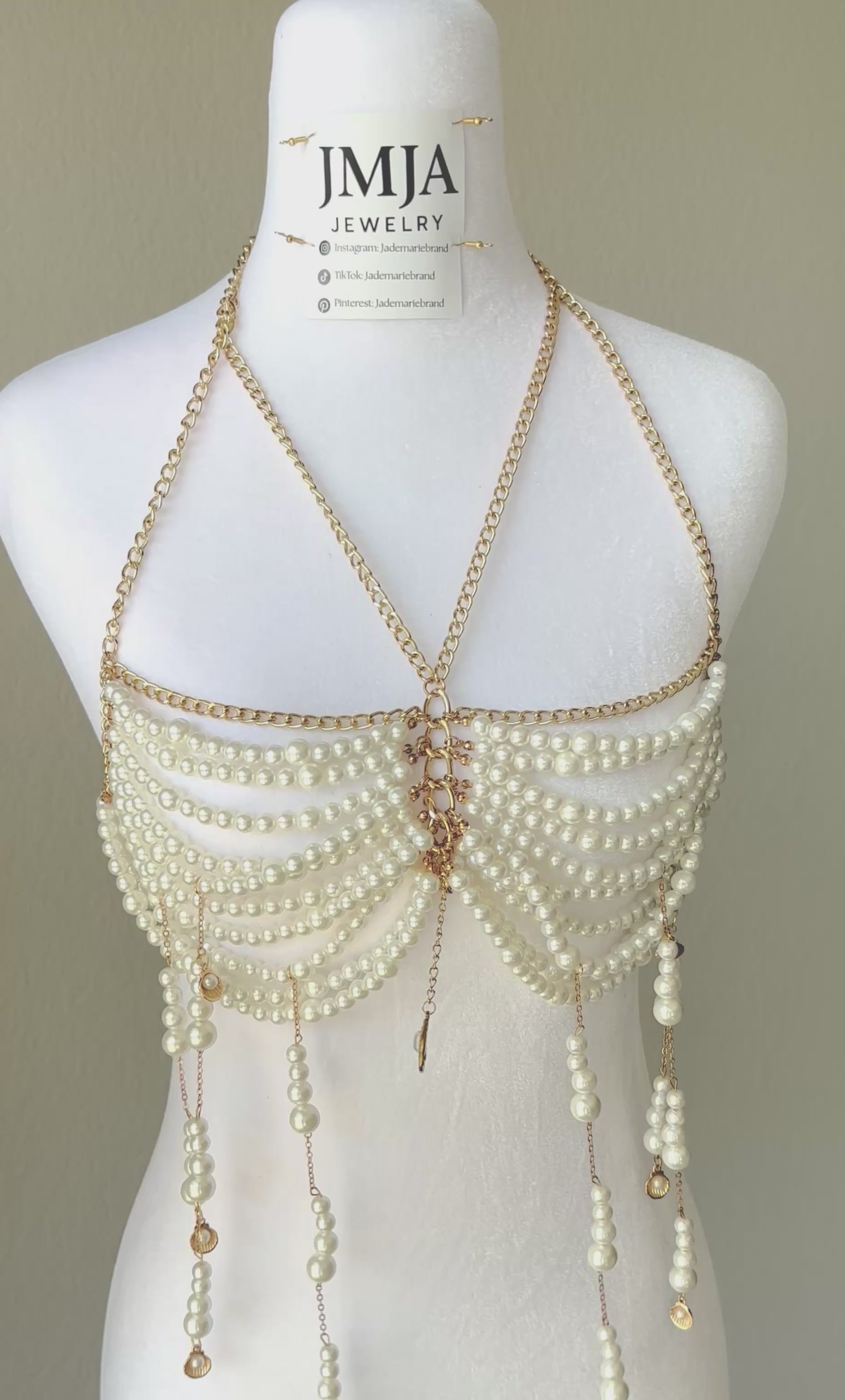 Mrs. Elaine’s Pearls: Beaded Bralette